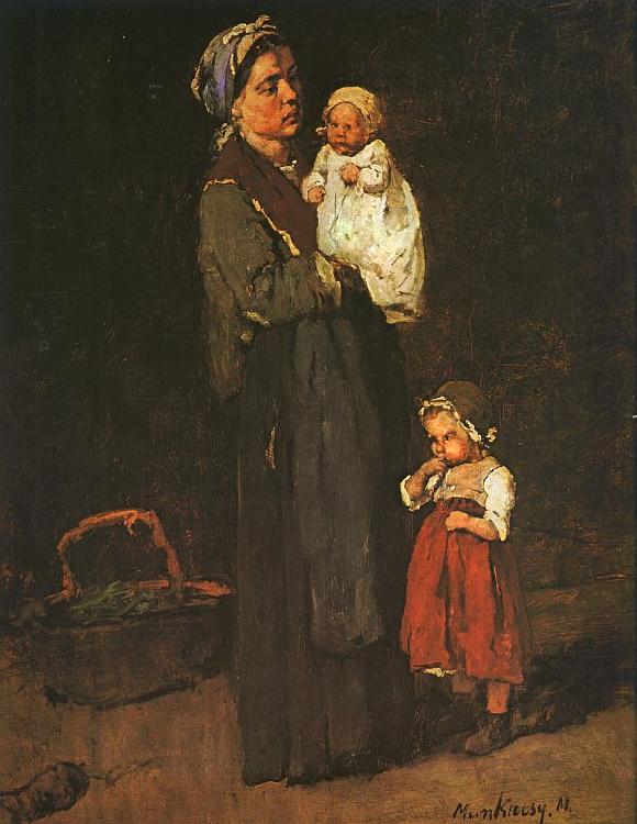 Mihaly Munkacsy Mother and Child  ddf oil painting image